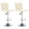 vidaXL Tabourets de bar lot de 2 cr&egrave;me similicuir