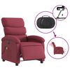 vidaXL Fauteuil de massage inclinable &eacute;lectrique Rouge bordeaux Tissu
