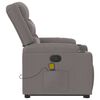 vidaXL Fauteuil inclinable de massage Taupe Tissu