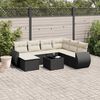 vidaXL Salon de jardin 8 pcs avec coussins noir r&eacute;sine tress&eacute;e