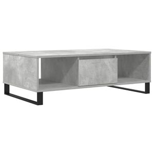 vidaXL Table basse gris b&eacute;ton 104x60x35 cm bois d'ing&eacute;nierie