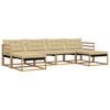 vidaXL Ensemble de canap&eacute;s d'ext&eacute;rieur 6 pc Blanc et Beige