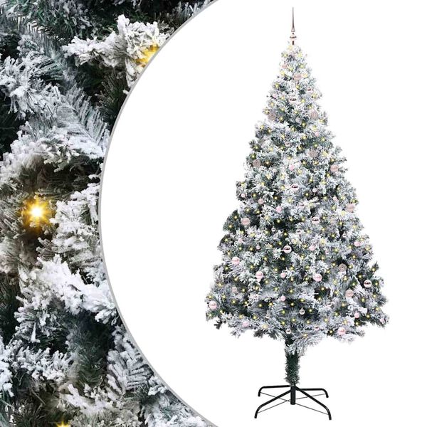vidaXL Sapin de No&euml;l avec 300 LED avec support Vert 300 cm PVC