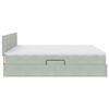 vidaXL Lit de Rangement avec matelas Gris clair 180 x 200 cm Velours