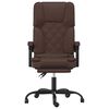 vidaXL Fauteuil de massage inclinable de bureau Marron Similicuir