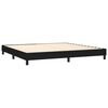 vidaXL Sommier &agrave; lattes de lit avec matelas Noir 200x200 cm Tissu