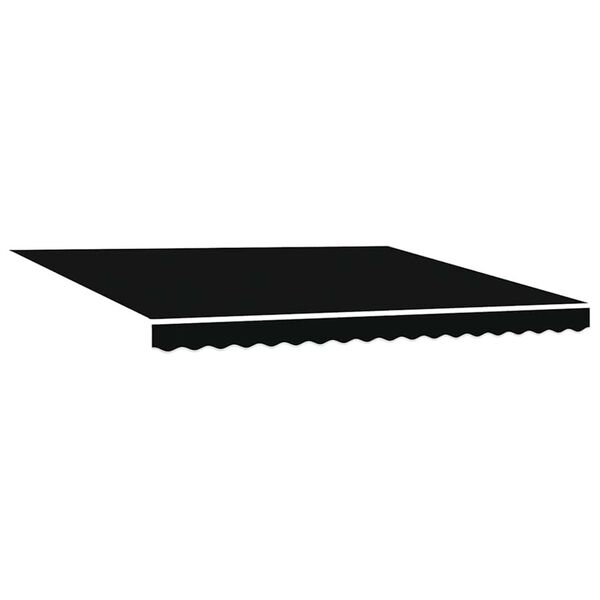 vidaXL Auvent R&eacute;tractable Noir 400 &times; 300 cm Tissu et Aluminium