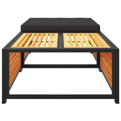 vidaXL Table de jardin avec tabouret bois d'acacia massif