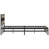 vidaXL Cadre de lit en m&eacute;tal sans matelas ch&ecirc;ne sonoma 200x200 cm