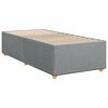 vidaXL Sommier &agrave; lattes de lit avec matelas Gris clair 90x200 cm Tissu