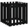 vidaXL Jardini&egrave;re avec design de cl&ocirc;ture noir 60x60x60 cm pin massif