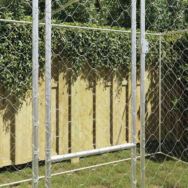 vidaXL Cage pour chien Argent&eacute; 400 x 200 x 200 cm Acier galvanis&eacute;