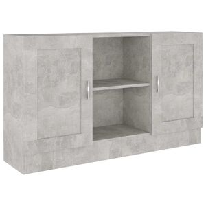 vidaXL Buffet Gris b&eacute;ton 120x30,5x70 cm Bois d'ing&eacute;nierie