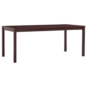 vidaXL Table &agrave; manger Marron fonc&eacute; 180x90x73 cm Bois de pin