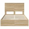vidaXL Lit de Rangement Ch&ecirc;ne Sonoma 120 x 190 cm Bois d'ing&eacute;nierie