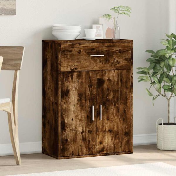 vidaXL Buffet ch&ecirc;ne fum&eacute; 60x30x84 cm bois d'ing&eacute;nierie