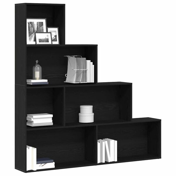 vidaXL Biblioth&egrave;que Ch&ecirc;ne noir 155 x 24 x 160 cm Bois d'ing&eacute;nierie