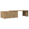 vidaXL Table basse ch&ecirc;ne artisanal 150x50x35 cm bois d'ing&eacute;nierie
