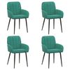 vidaXL Chaises de salle &agrave; manger 4 pc Velours Turquoise