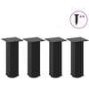 vidaXL Pieds de table basse 4 pi&egrave;ces Noir 42-44 cm Acier