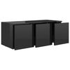 vidaXL Meuble TV Noir brillant 80x34x30 cm Bois d'ing&eacute;nierie