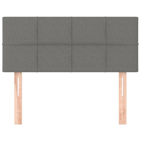 vidaXL T&ecirc;te de lit Gris fonc&eacute; 100x5x78/88 cm Tissu