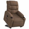 vidaXL Fauteuil inclinable &eacute;lectrique marron tissu