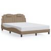 vidaXL Cadre de lit Viana avec LED sans matelas cappuccino 140x200 cm