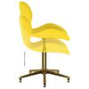 vidaXL Chaises pivotantes à manger lot de 4 jaune velours