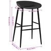 vidaXL Chaises de bar lot de 2 noir