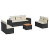 vidaXL Salon de jardin 8 pcs avec coussins noir r&eacute;sine tress&eacute;e