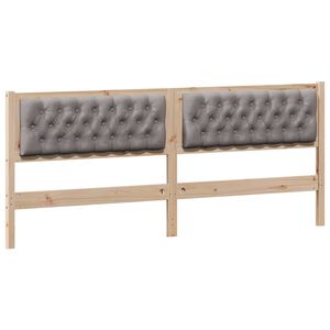 vidaXL T&ecirc;te de lit Autre Marron et taupe 200 cm Bois massif en pin