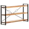 vidaXL Biblioth&egrave;que &agrave; 3 niveaux 140x30x80 cm Bois d'acacia massif