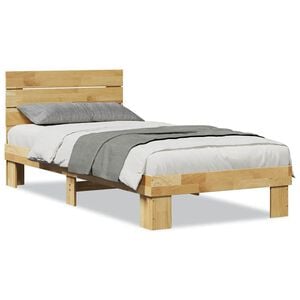 vidaXL Cadre de lit avec t&ecirc;te de lit sans matelas 90x200 cm