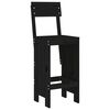 vidaXL Ensemble de bar de jardin 7 pcs noir bois de pin massif