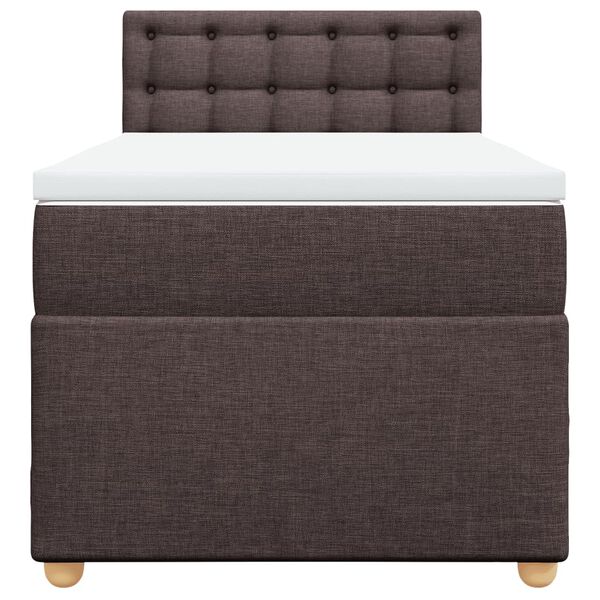 vidaXL Sommier &agrave; lattes de lit avec matelas Marron fonc&eacute; 90x190 cm
