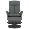 vidaXL Fauteuil de massage inclinable et repose-pieds gris fonc&eacute; tissu