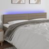 vidaXL T&ecirc;te de lit &agrave; LED Taupe 160x5x78/88 cm Tissu