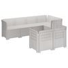 vidaXL Canap&eacute; de Jardin 7 Places Look Rattan PP Blanc