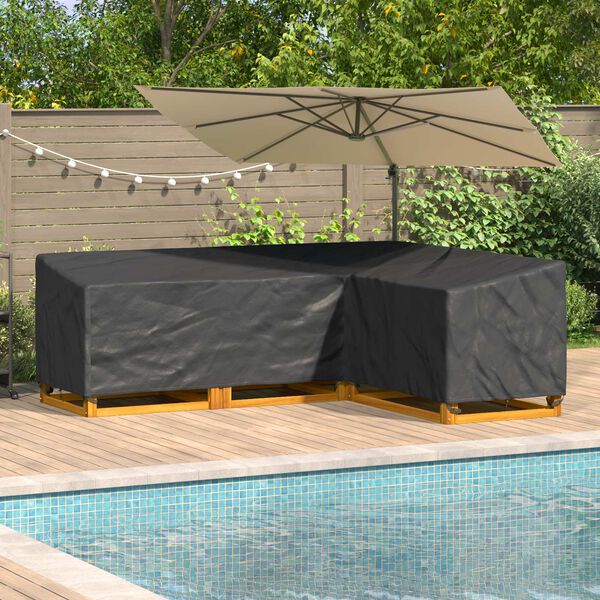 vidaXL Housse pour meubles Noir 260 x 210 x 80 cm Tissu Oxford 420D