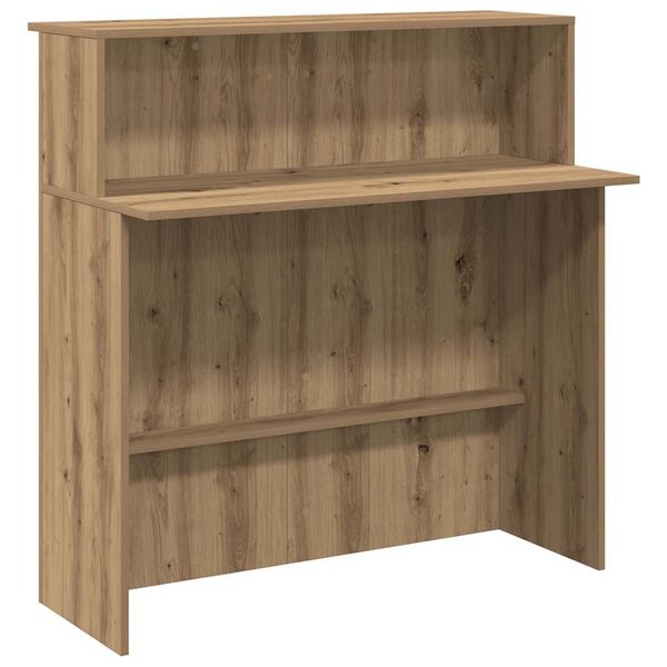 vidaXL Bureau réception chêne artisanal 100x50x103,5cm bois ingénierie