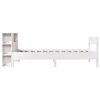 vidaXL Lit biblioth&egrave;que sans matelas blanc 75x190cm bois de pin massif