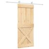 vidaXL Porte coulissante Naturel et Blanc 85 x 210 cm