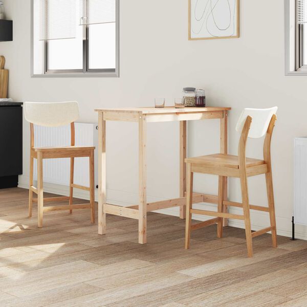 vidaXL Chaises de salle &agrave; manger 2 pcs Naturel 48 x 49 x 95 cm