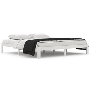 vidaXL Cadre de lit sans matelas blanc 180x200 cm