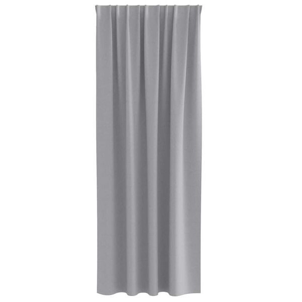 vidaXL Rideaux occultants avec anneaux 2 pcs Gris clair 245 x 140 cm