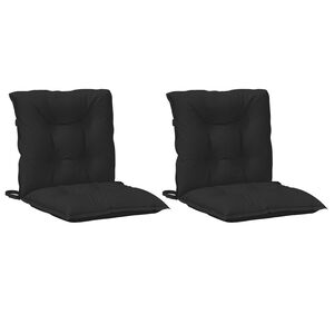 vidaXL Ensemble de coussins pour chaise &agrave; dossier bas 2 pc Polyester