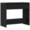 vidaXL Table console ch&ecirc;ne noir 89x41x76,5 cm bois d'ing&eacute;nierie