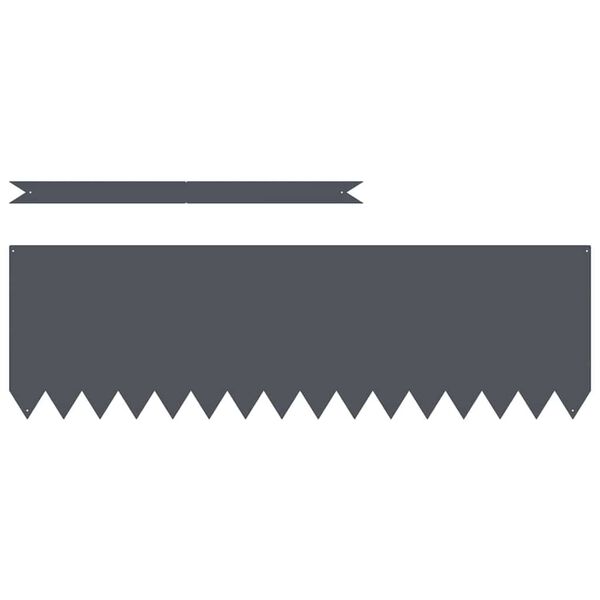 vidaXL Bordure de Pelouse 30 pcs Anthracite 100 x 0.05 x 20 cm