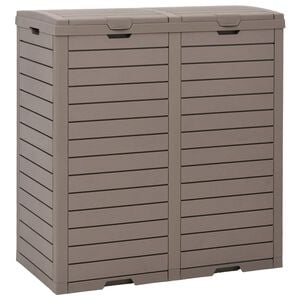 vidaXL Poubelle d'ext&eacute;rieur marron clair 78x41x86 cm polypropyl&egrave;ne